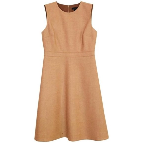 J. Crew Dresses & Skirts - J. Crew A-Line Dress In Double-Serge Wool Camel 4